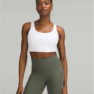 Lululemon Athletica White Ribbed Sports Bra